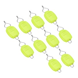 PATIKIL Fishing Line Holder, 10 Pack Baitcasting Reel Fishing Line Holder Clip Buckle Stopper Line Keeper Accessories, Yellow