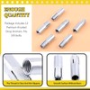 Mardatt 12 Pcs 3/8" Zinc Plated Metal Knurled Drop in