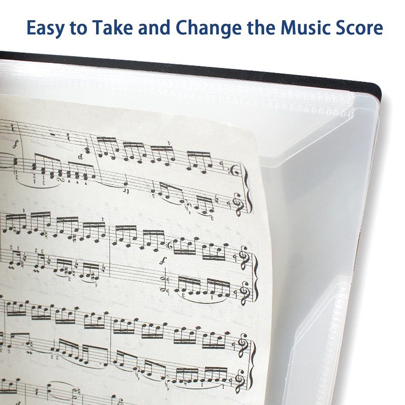 Music Note Folder Spiral Binding Double Sided File Plastic Writeable