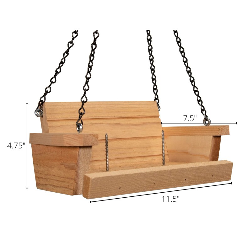 JCS Wildlife Cedar Squirrel Feeder Swing Made in the USA