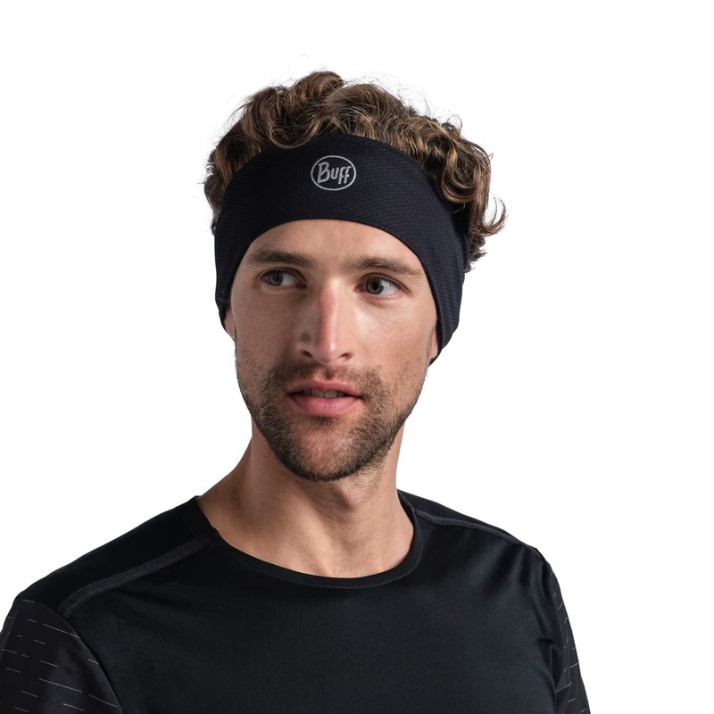 Buff Men's R-Solid Fastwick Headband, Black, One Size