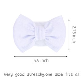 KIDOCHEESE Big Bows for Baby Girls Stretchy Nylon Headbands Oversized Hair Bows Large Hair Bands Hair Accessories for Newborn Infants Toddlers Kids