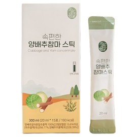 [Jeongdowon Farm] Sokpyeonhan Cabbage Yam Concentrated Extract Apple Flavor Single Item 20ml* 15 Packets, 15 Pieces, 20ml / [정도원팜]속편한 양배추 참마 농축진액 사과맛 단품 20ml* 15포, 15개, 20ml