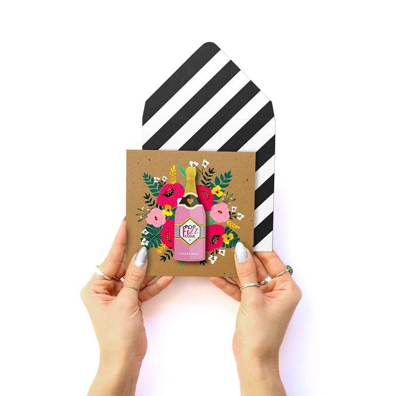 Tache Cheers Premium Handmade FSC® Certified Greeting Card with Envelope.