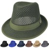 Initlove Mesh Fedora Hat for Men Short Brimmed Trilby Panama