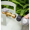 CALPOSE 1lb Propane Tank Adapter, Solid Brass 20lb to 1lb