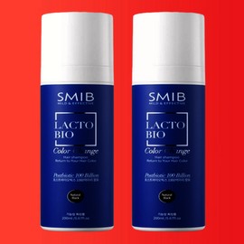 Smiev Lactobio Dyeing Shampoo 200ml 2pcs Black Gray Hair Cover / 스미브 락토바이오 염색 샴푸 200ml 2개 블랙 흰머리 새치 커버
