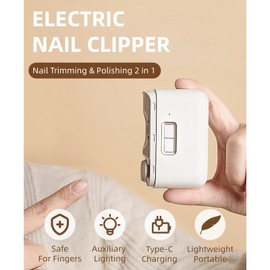 Automatic Nail Clipper, Electric Baby Safety Fingernail Cutter, 2 in 1 Nail Trimmer Nail File Automatic Grinding, Gift for Caregivers, Elderly, Children, Care Communities