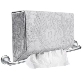 Hennaja - Funda de caja de toallas de mano, de piel sintética, compatible con Kleenex desechables toallas de mano de papel adecuadas para comedor, cocina, baño (1 talla gris)