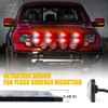 Xprite White Red LED Surface Mount Strobe Lights Kit, w/Control