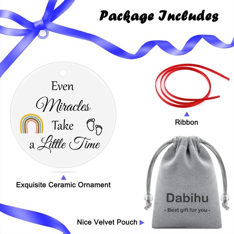 New Baby Gifts for New Parents Christmas Ornaments Rainbow Baby