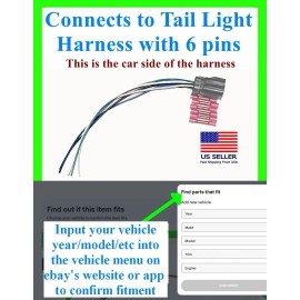 fits 00-13 Tundra / Tacoma 05-15 Taillight Connector Plug Wiring Harness Pigtail