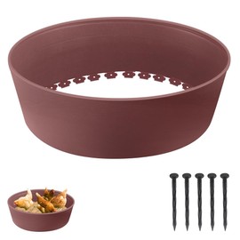 Kalekey Chicken Dust Bath Tub, Adjustable 25'' Chicken Dust Bath Contain Bottomless Design, Dust Bath for Chickens, Ducks, Turkeys, Quails for Farms, Chicken Coops (Brown)