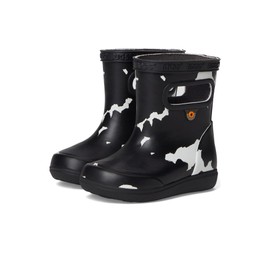 Bogs Kids Skipper II Rain Boot, Black & White, 6 US Unisex Toddler