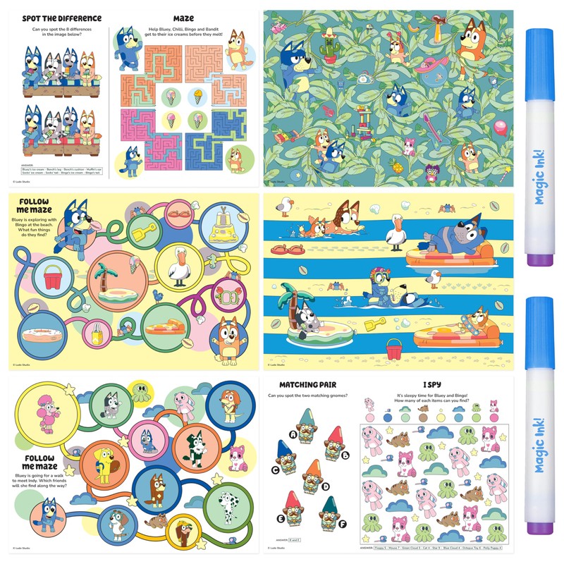 Inkredibles Bluey Poster Activity Kit – A3 Posters with Markers