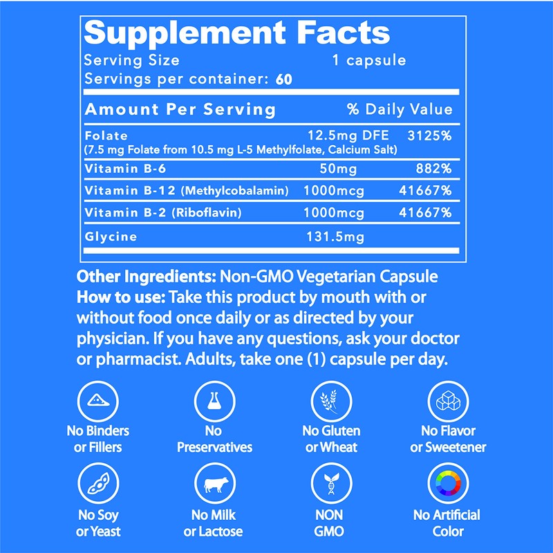L-Methylfolate + B Balance (7.5mg) - 5-MTHF, B6, B2 &
