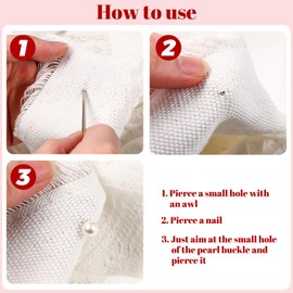 NUOBESTY 150 Pcs Pearl Rivets Beads Fake Pearl Studs Bridal Veil Decorative Pearls Imitation Pearls Bride