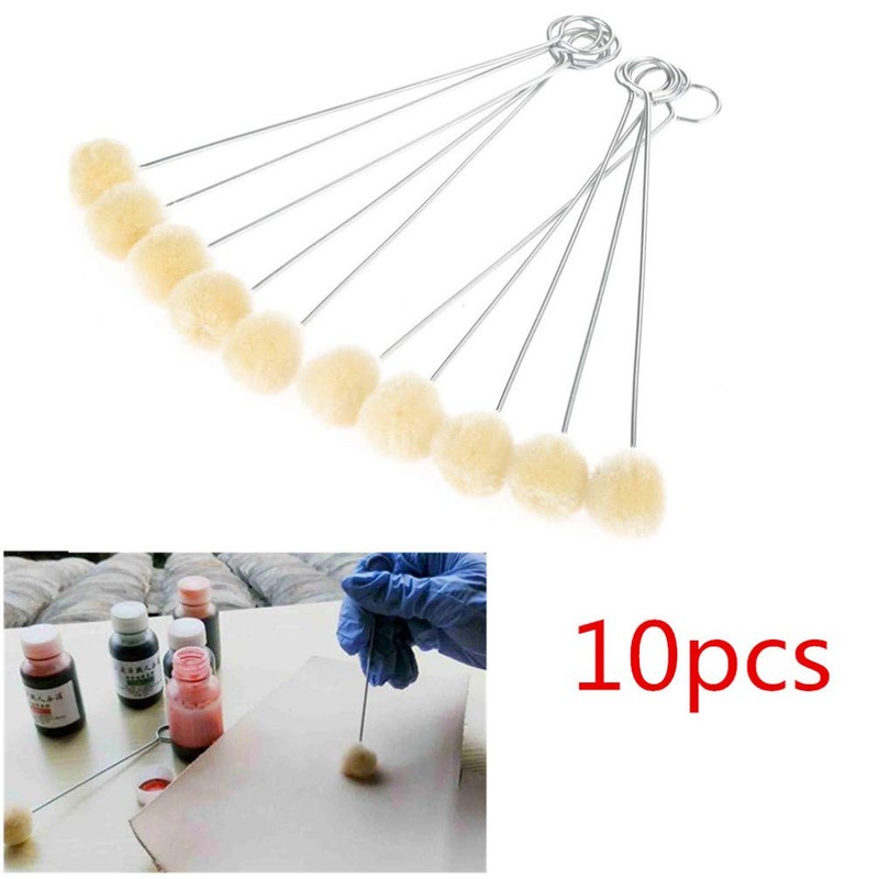 Healifty Wool Daubers with Metal Handle for Leather Dyes Tool
