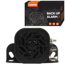 GAMPRO 840 Back-up Alarm 12V-80V 110dB IP67 Waterproof Dust-Proof Reversing Warning Alarm with Super Loud Beeper Tone for Truck Van Forklift Car Lorry Agricultural Vehicles (with Steel Plate)