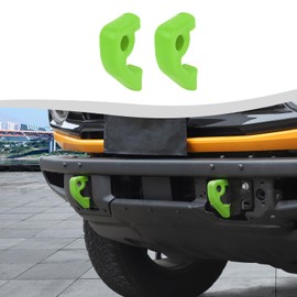 SQQP Bumper Tow Hook Covers Compatible with Ford Bronco 2021-2024+Exterior Accessories(Green,Style A)