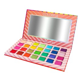 Paleta Sombras Trend Beauty Colorful 28 Tonos Mate Satinados Vibrantes