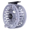 Kylebooker Fliegenfischrolle große Laube mit Aluminium-Körper Fliegenrolle (5/6wt,Silver)
