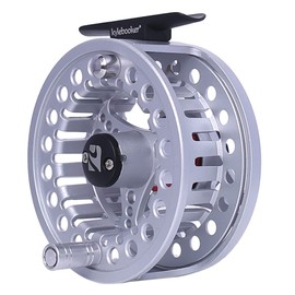 Kylebooker Fliegenfischrolle große Laube mit Aluminium-Körper Fliegenrolle (5/6wt,Silver)