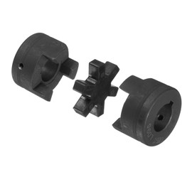 uxcell 1" to 1-1/8" L095 Flexible 3-Piece L-Jaw Coupling Coupler Set & Buna-N NBR Rubber Spider for Log Splitter Hybrid Equipment
