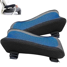 Reposabrazos Ergonómicos para Silla Oficina con Gel 2PCS Descansa Brazos con Almohadillas para Orejas Espuma Viscoelástica Cojín Alivio de Presión de 