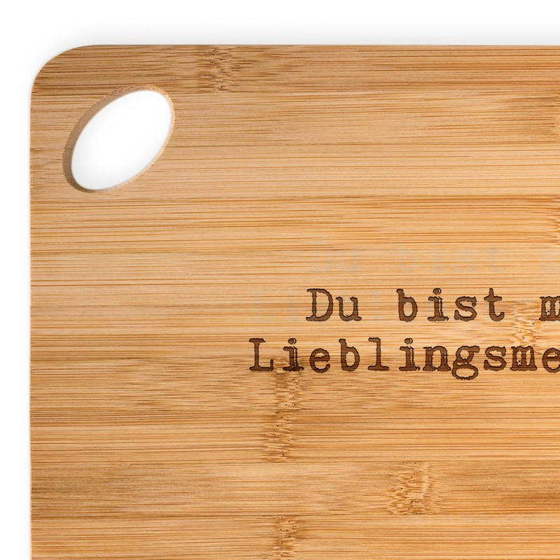 Mr. & Mrs. Panda Bamboo Chopping Board with German Text