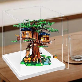 Openable Clear Acrylic Display Case-Assemble Countertop Box with White Base,Dustproof Protection Showcase for Action Figures Toys Collectibles (45x20x30cm/18x8x12inch)