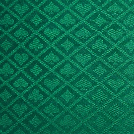 Ebrick Suited Poker Table Speed Cloth, 108 x 60 Inches Two Tone Table Cloth with Diamonds Hearts Clubs and Spades Patterns, Dustproof and Waterproof Tablecloth for Poker Tables (Forest Green)