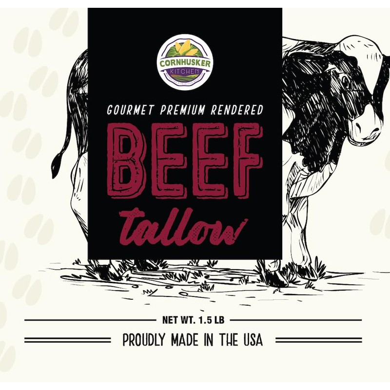Cornhusker Kitchen Premium Rendered Tub 1.5lbs (Beef Tallow)