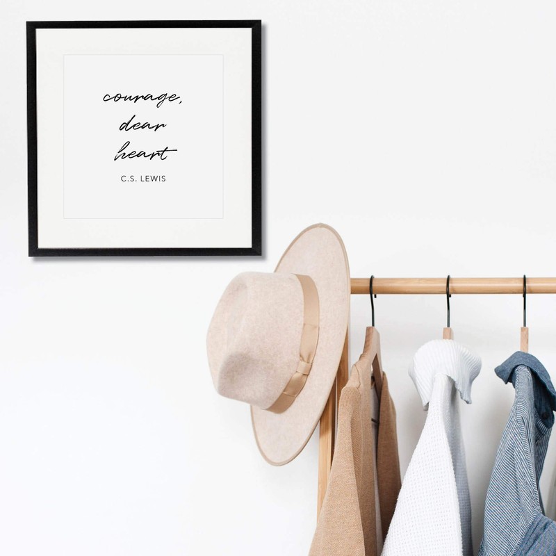Courage, Dear Heart -C.S. Lewis Quote Print, Unframed