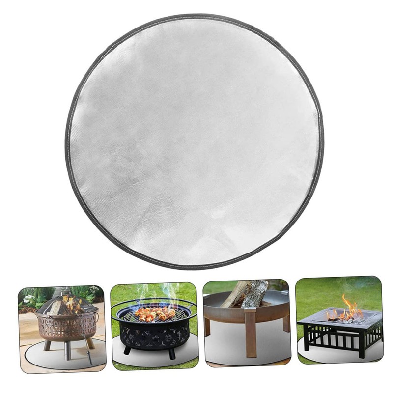 CAXUSD Outdoor Fire Pit Mat Heat Resistant Pad for Grass