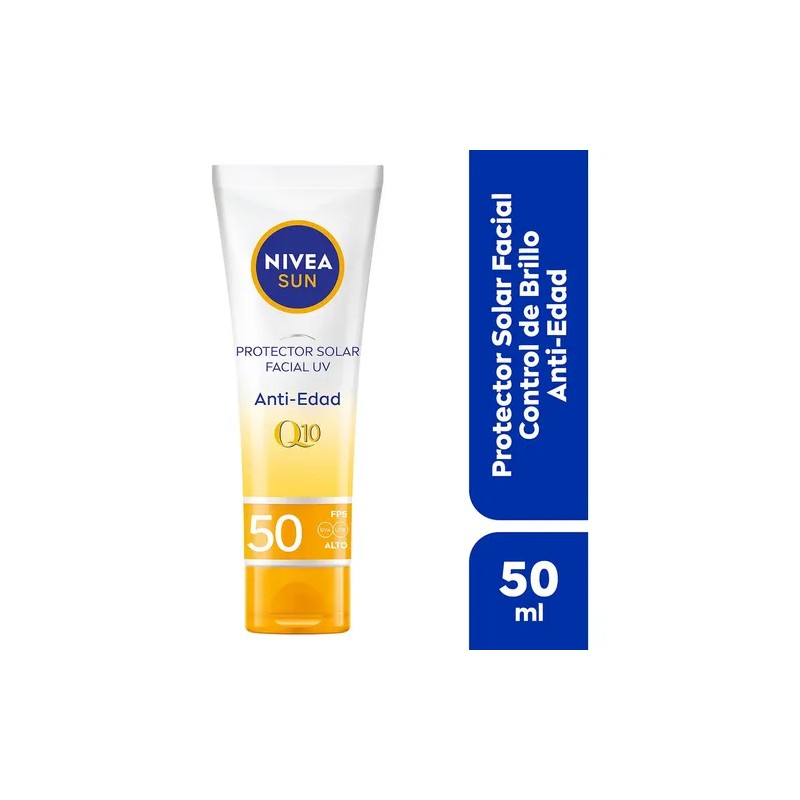 Protector Solar Facial Nivea Sun Antiedad Fps50 50ml