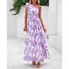 BTFBM Women Summer One Shoulder Floral Wedding Guest Dresses Sleeveless