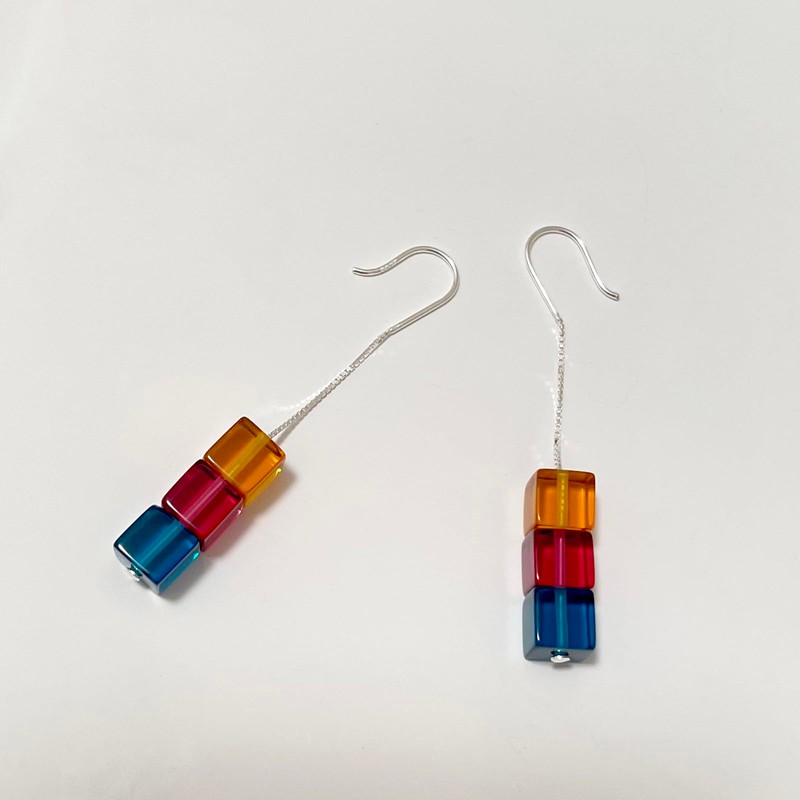 Carol&Allen Dangle Earrings 925 Sterling Silver Crystal Glass Earrings Delicate