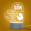 Son Gifts Acrylic Night Light, Engraved Acrylic USB Night Light
