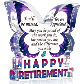 Retirement Gifts for Women 2025, Retired Gifts for Friends Boss Nurse Teachers Retirees Colleagues, Farewell Gift Going Away Gift for Coworkers, Happy Retirement Gifts Decorative Signs Plaques