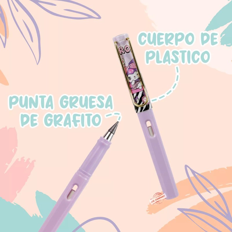 J.H. Company Set 4 Pcs Lapiz Infinito Mágico Goma Kitty