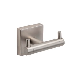 Chiswick Flexi Fix Double Wall Mounted Coat Hook, Brushed Nickel