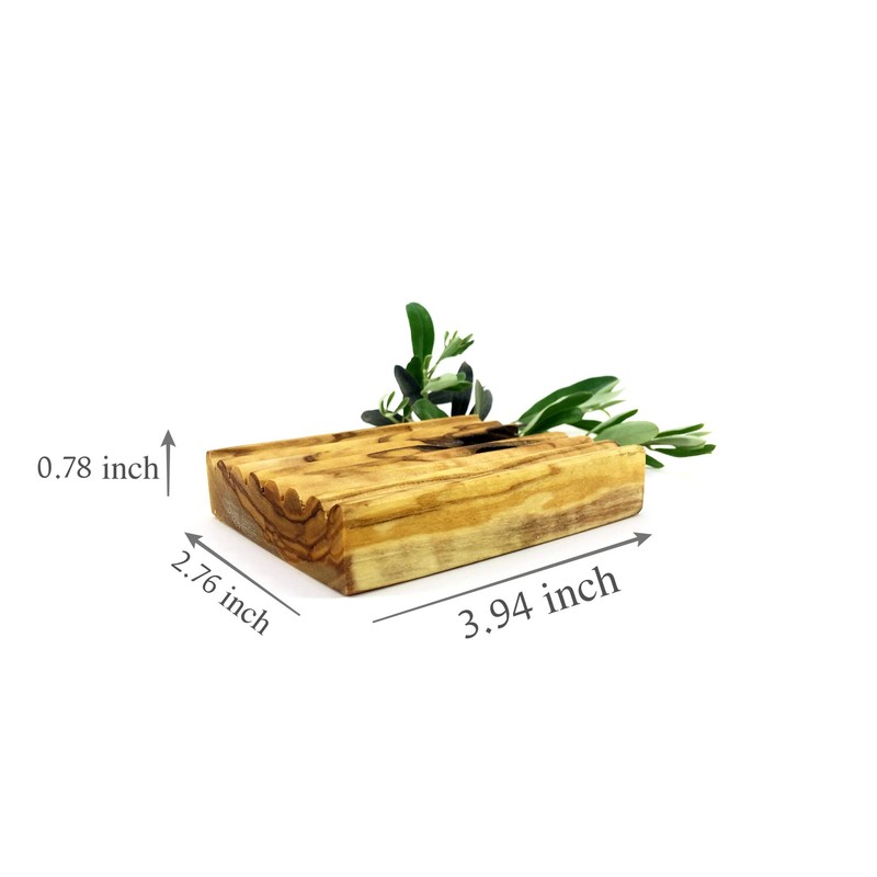 2 Pieces Natural Olive Wood Soap Dish Natural Wood Sink