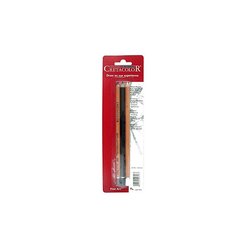 CRETACOLOR Sketch Pncl 3Pk Sepia Sanguine Wht