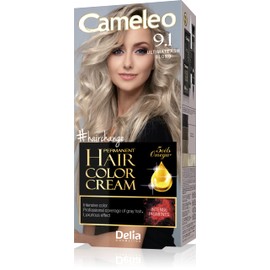 Delia Cameleo Permanent Hair Colour Cream Kit with Omega+ - 9.1 Ultimate Ash Blonde (0448) E/04
