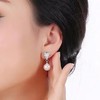 Qimily 18k Gold Plated Pearl Drop Earrings Double Ball Ear
