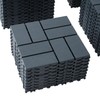 WONSHREE Plastic Interlocking Deck Tiles 12"x12" Waterproof Outdoor Patio Flooring