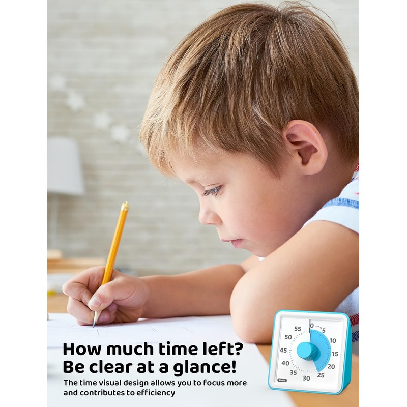 LIORQUE Visual Timer for Kids, 60-Minute Countdown Timers for Classroom