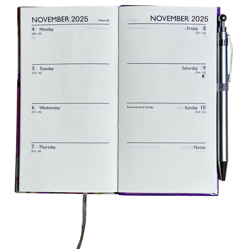 2025 Slim Week to View Constellations on Metallic Designer Diary