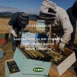 Flora - Mānuka Honey MGO 400+/12+ UMF, New Zealand Honey, 100%Traceable MGO,Natural Healing, Sore Throat Relief, Aids Digestion, 17.6-oz. Jar